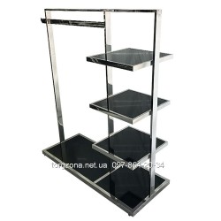 Вішало для одягу з подіумом і трьома полицями TZ-009